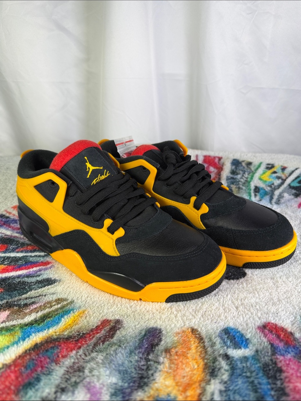 Nike Jordan 4 Retro RM Bruce Lee Sneakers in Black, Yellow & Red